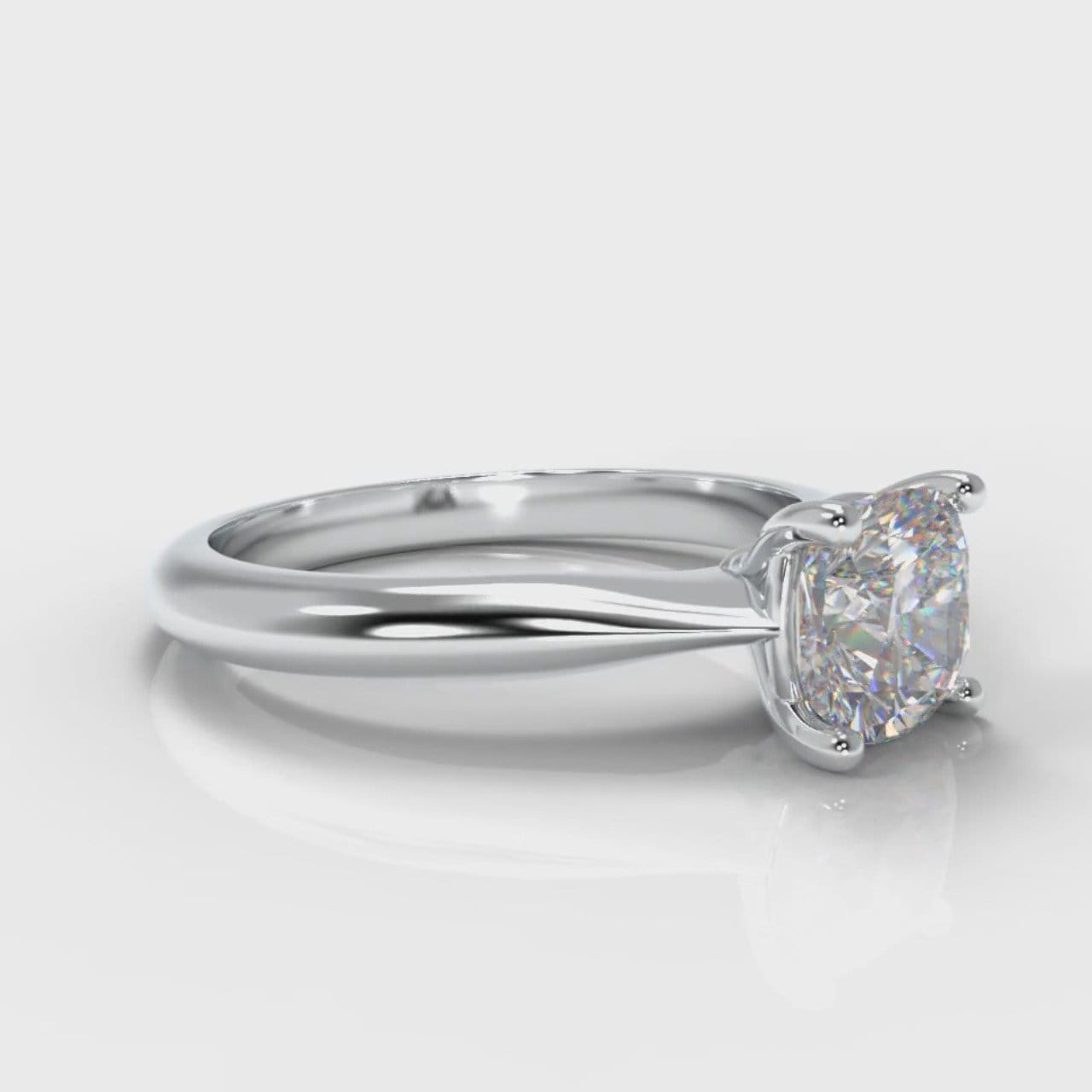 Carrée Solitaire Cushion Cut Diamond Engagement Ring