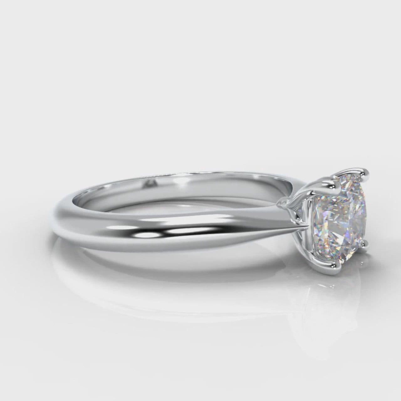 Carrée Solitaire Cushion Cut Diamond Engagement Ring
