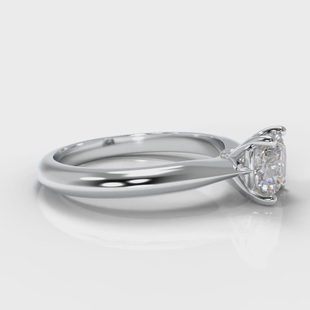 Carrée Solitaire Cushion Cut Diamond Engagement Ring