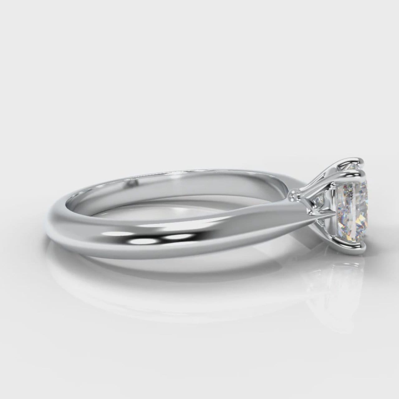 Carrée Solitaire Cushion Cut Diamond Engagement Ring