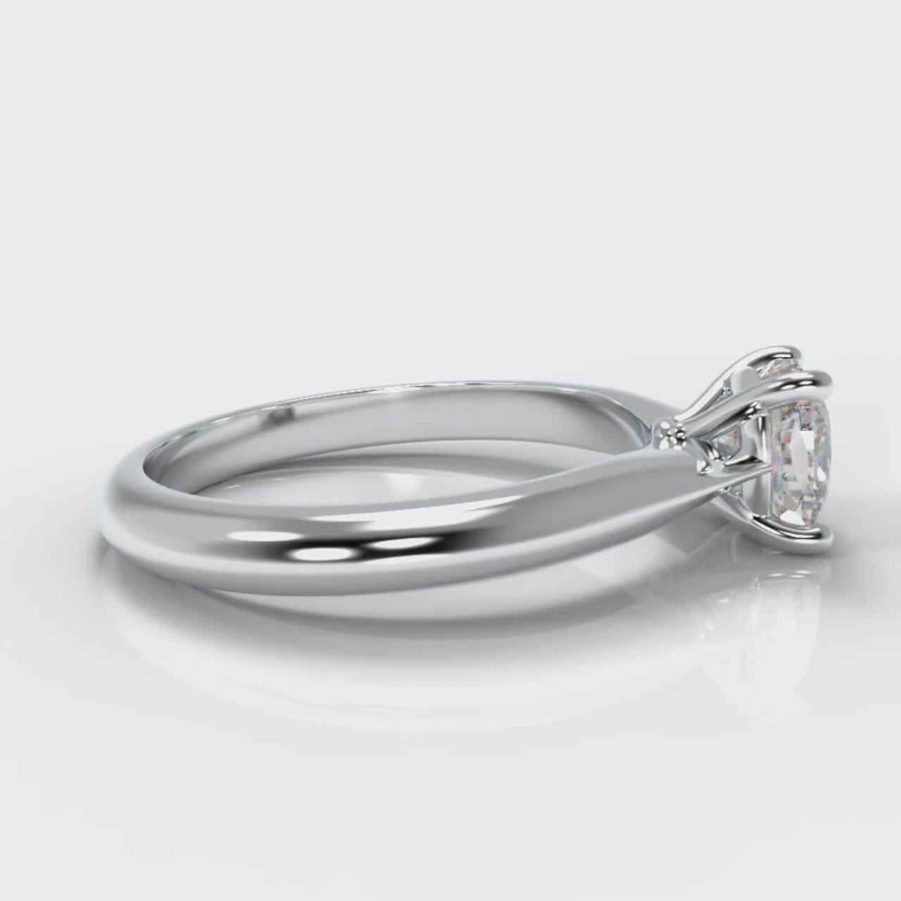 Carrée Solitaire Cushion Cut Diamond Engagement Ring
