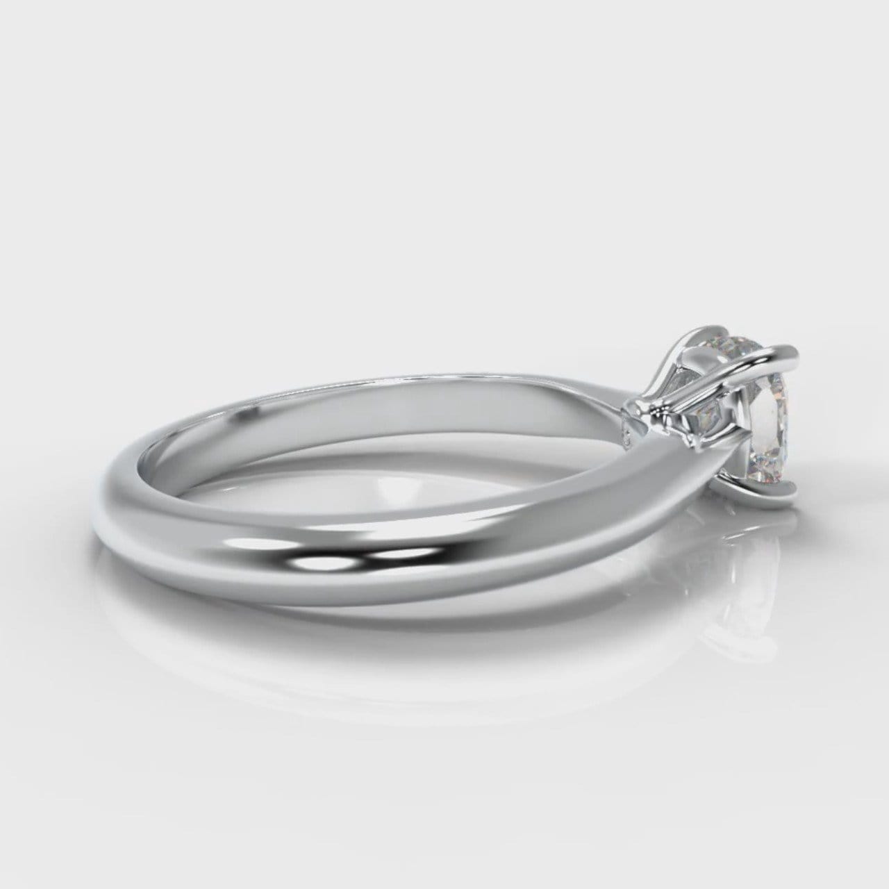 Carrée Solitaire Cushion Cut Diamond Engagement Ring
