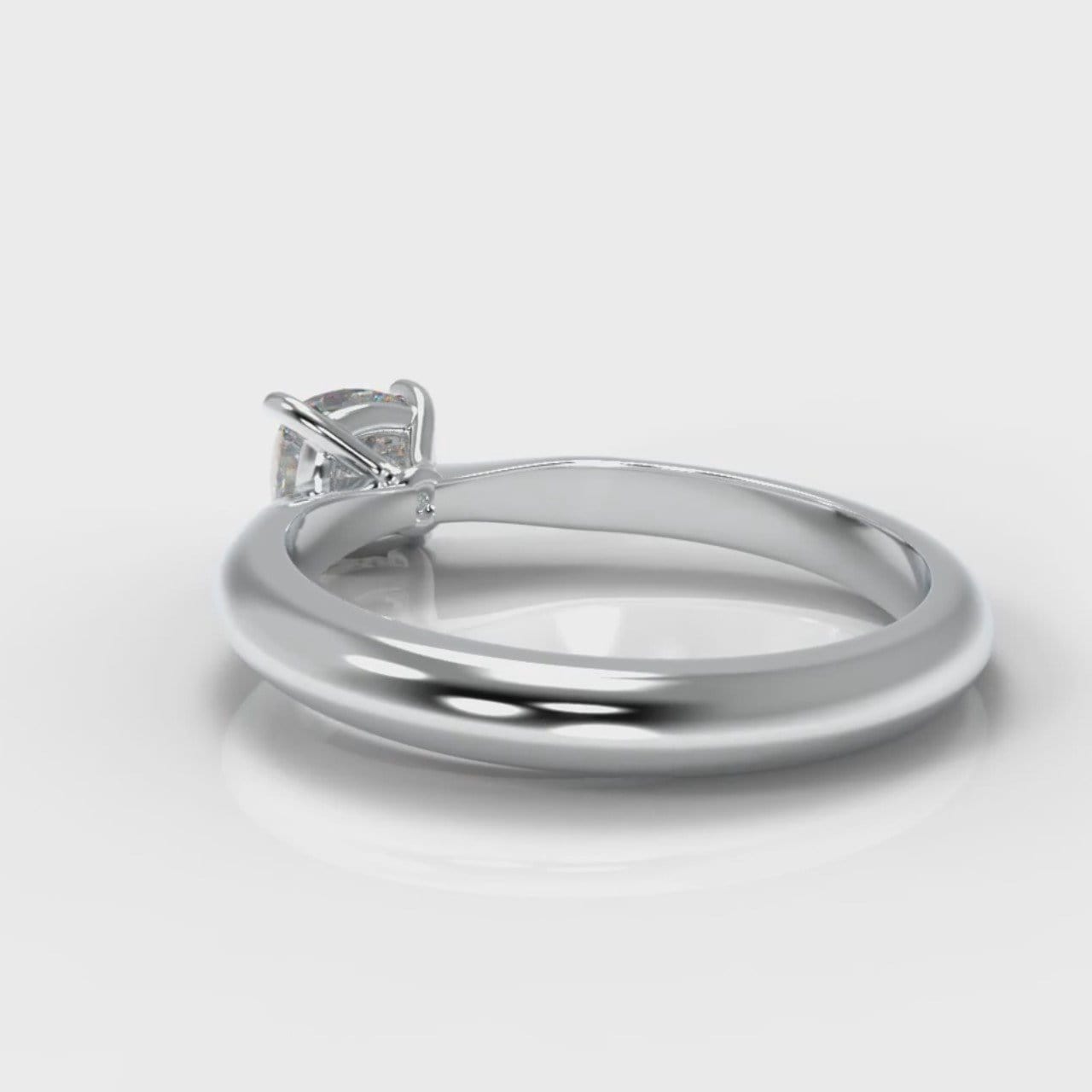 Carrée Solitaire Cushion Cut Diamond Engagement Ring