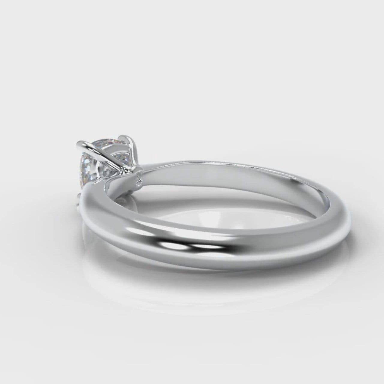 Carrée Solitaire Cushion Cut Diamond Engagement Ring
