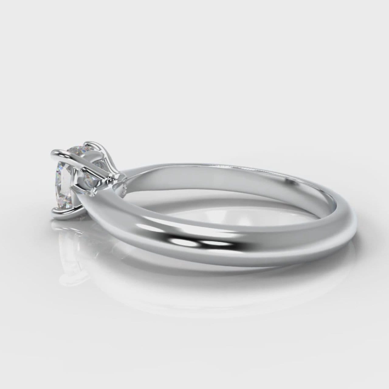 Carrée Solitaire Cushion Cut Diamond Engagement Ring