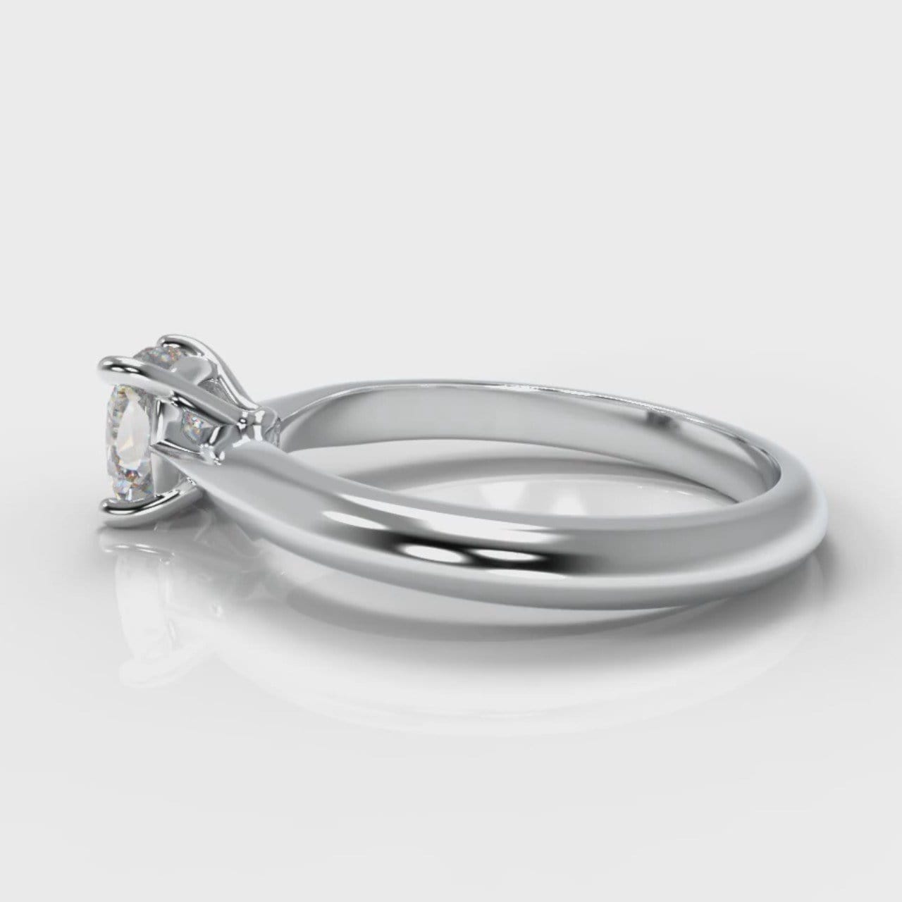Carrée Solitaire Cushion Cut Diamond Engagement Ring