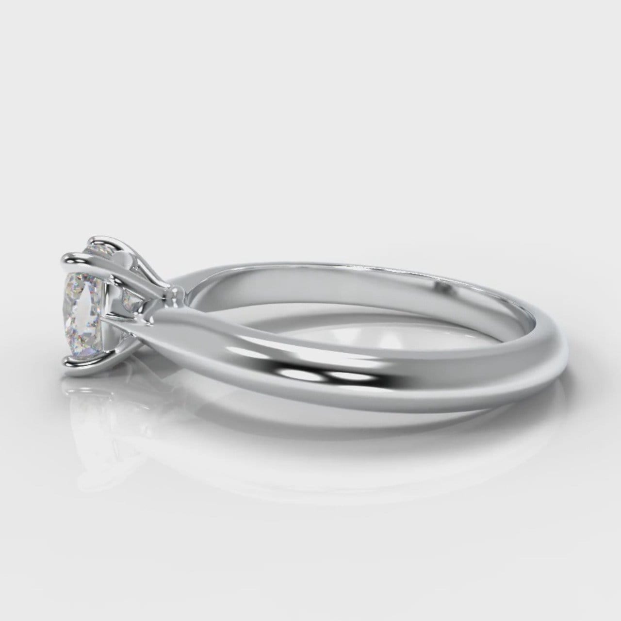 Carrée Solitaire Cushion Cut Diamond Engagement Ring