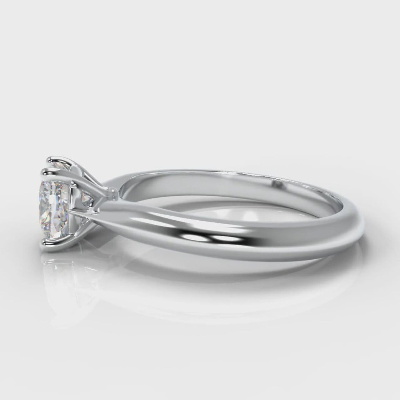 Carrée Solitaire Cushion Cut Diamond Engagement Ring