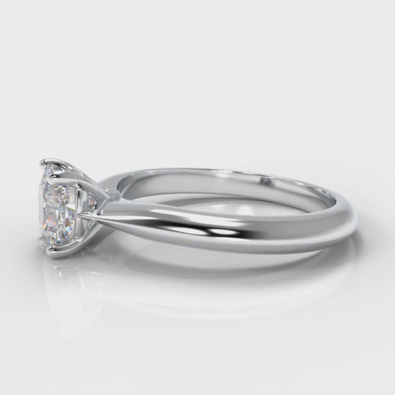 Carrée Solitaire Cushion Cut Diamond Engagement Ring
