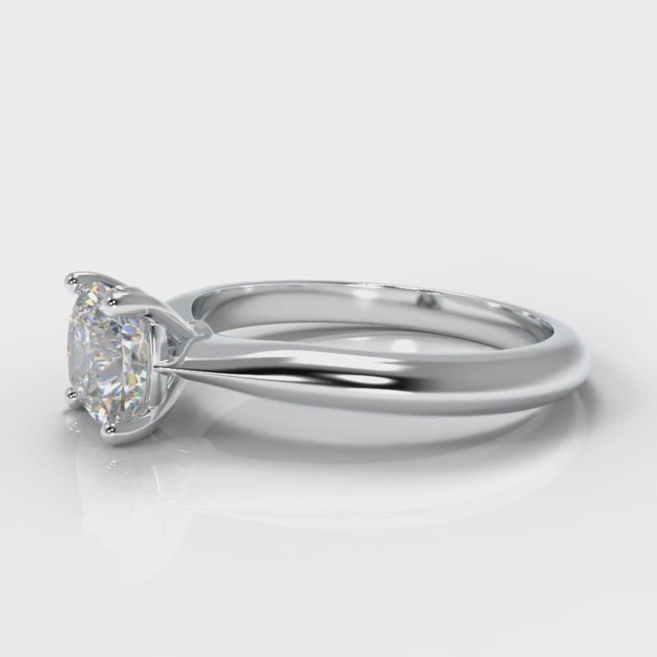 Carrée Solitaire Cushion Cut Diamond Engagement Ring