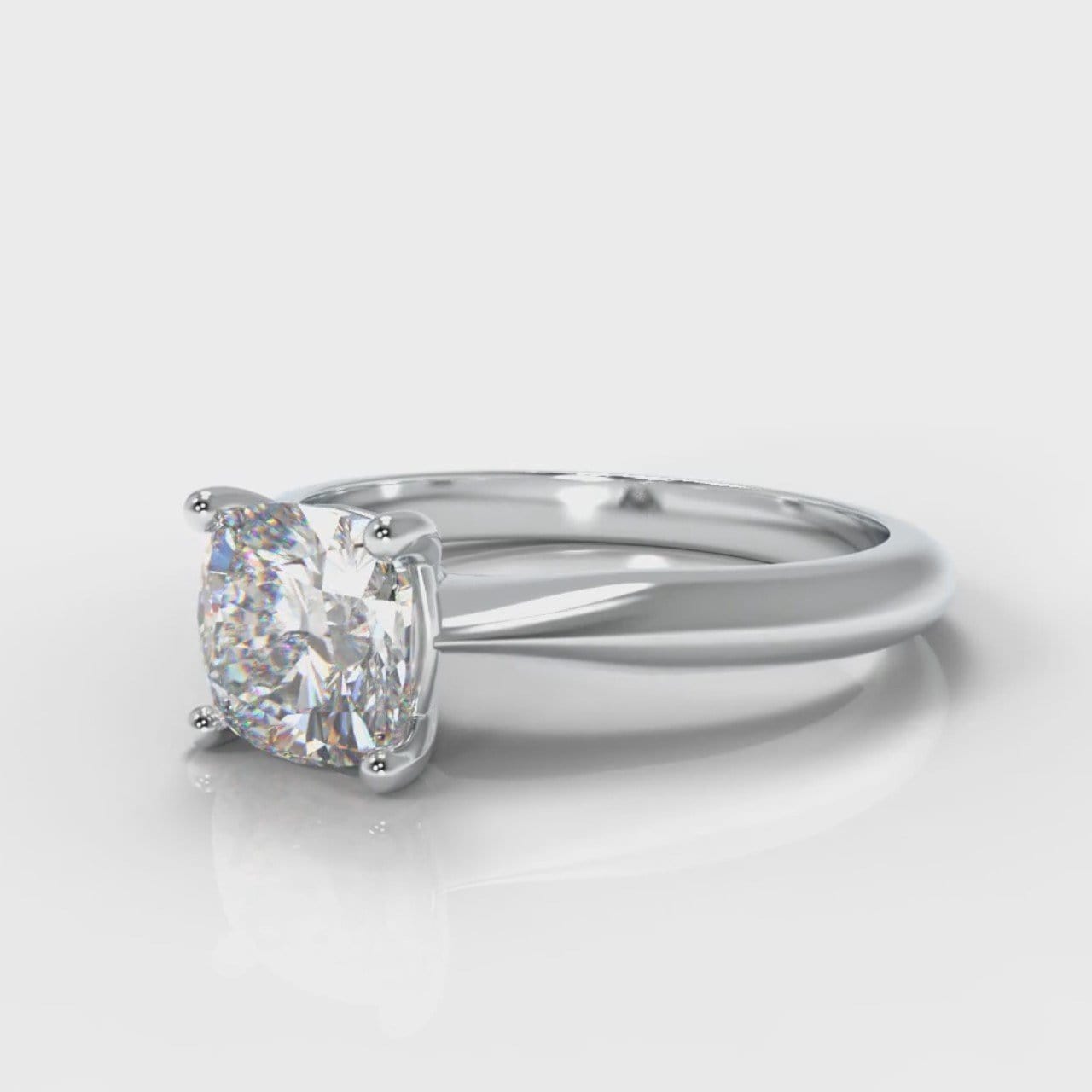 Carrée Solitaire Cushion Cut Diamond Engagement Ring