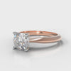 Carrée Solitaire Cushion Cut Diamond Engagement Ring - Rose Gold