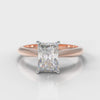 Carrée Solitaire Radiant Cut Diamond Engagement Ring - Rose Gold