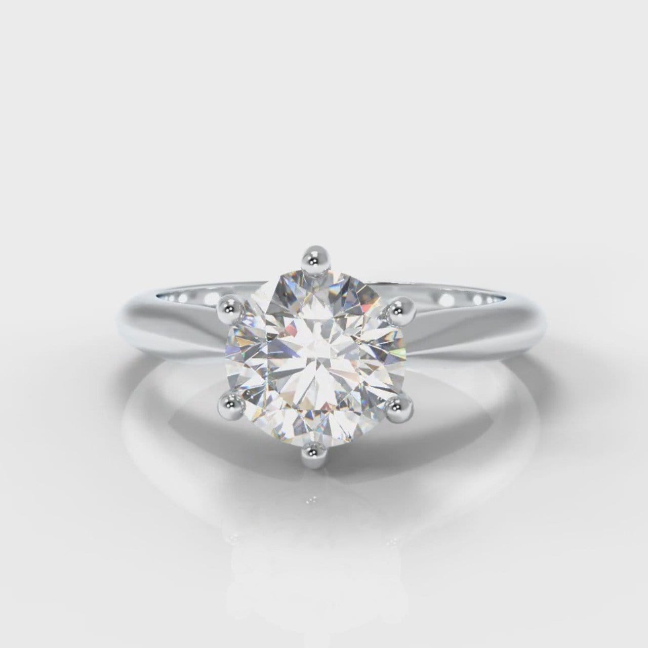 Star Solitaire Round Brilliant Diamond Engagement Ring