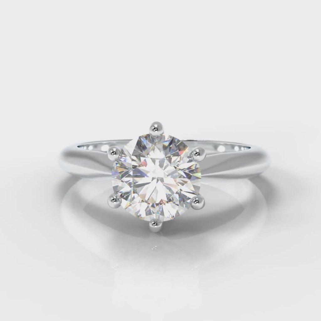 Solitaire round brilliant engagement 2025 ring