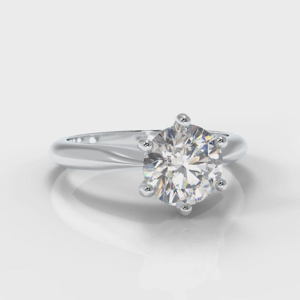 Star Solitaire Round Brilliant Diamond Engagement Ring