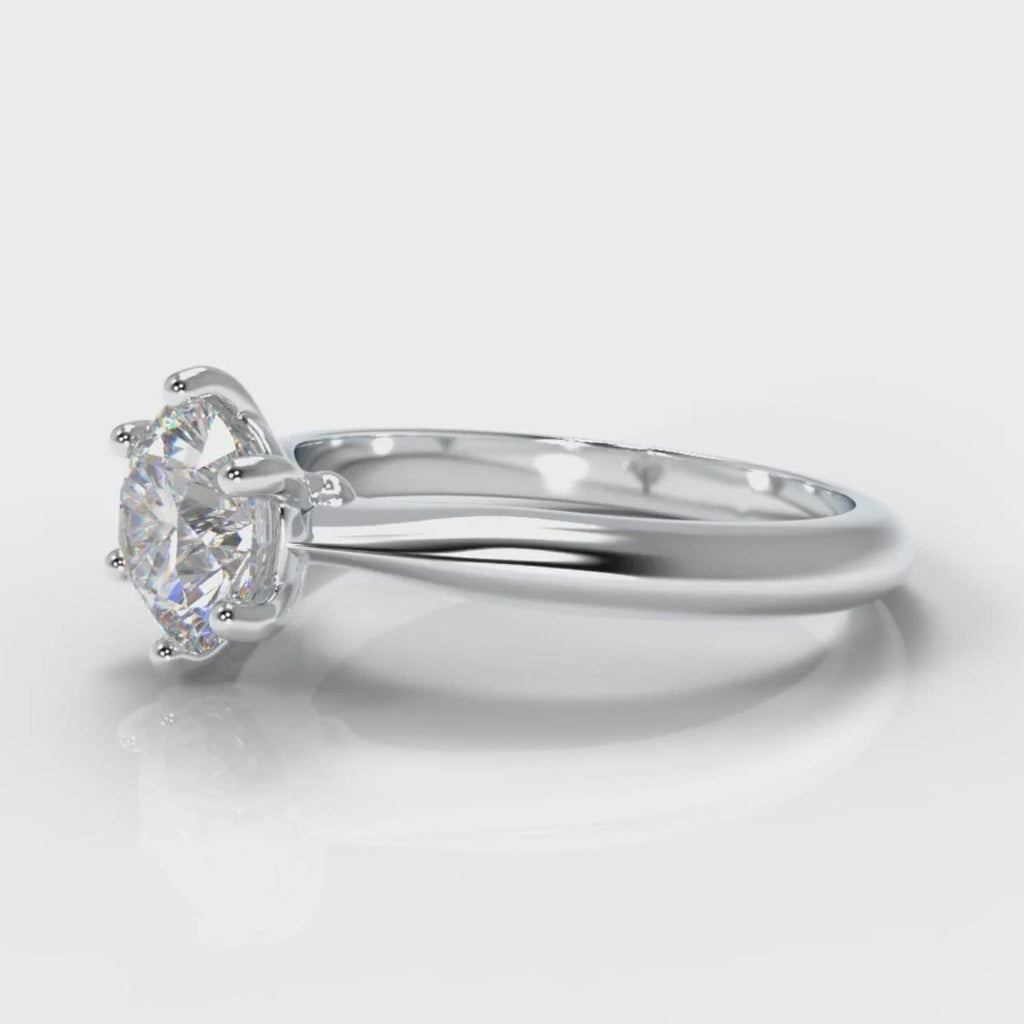 Star Solitaire Round Brilliant Diamond Engagement Ring
