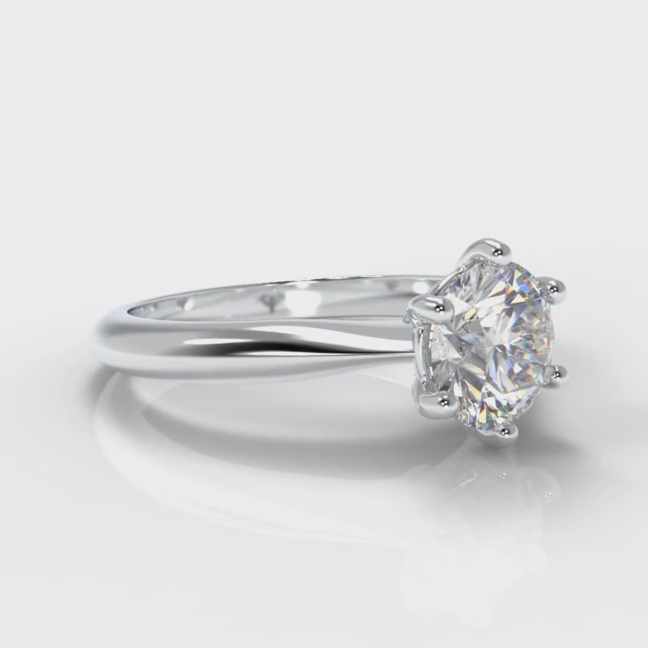 Star Solitaire Round Brilliant Diamond Engagement Ring