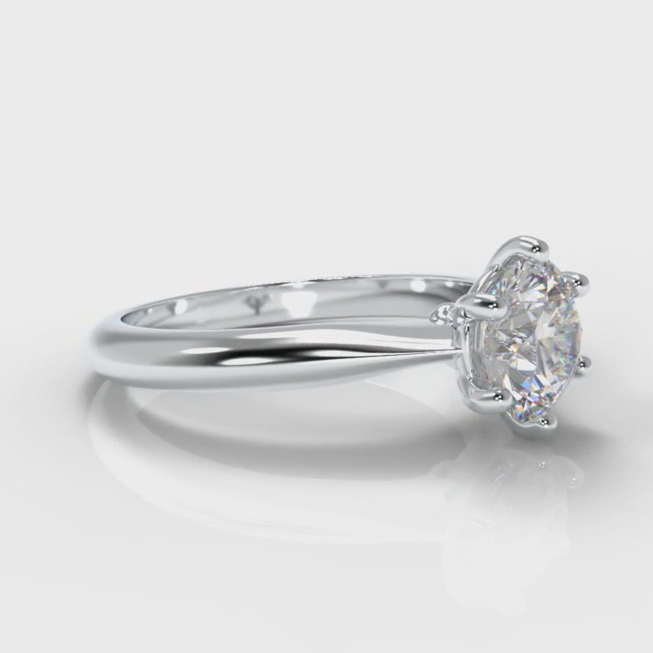 Star Solitaire Round Brilliant Diamond Engagement Ring