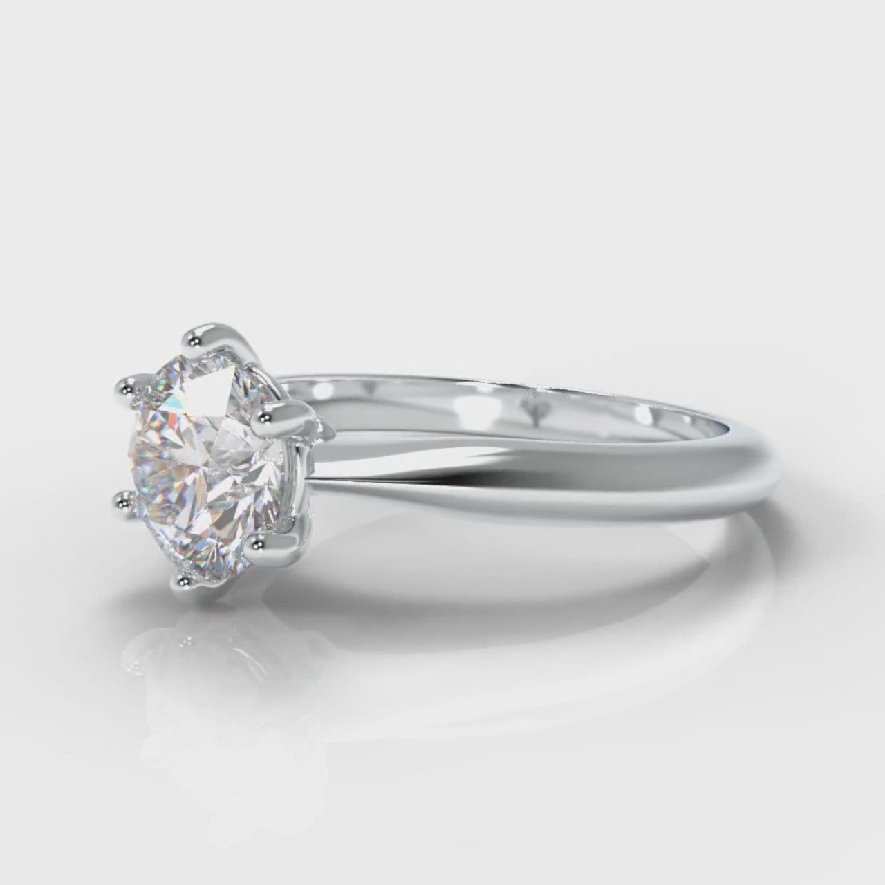 Star Solitaire Round Brilliant Diamond Engagement Ring