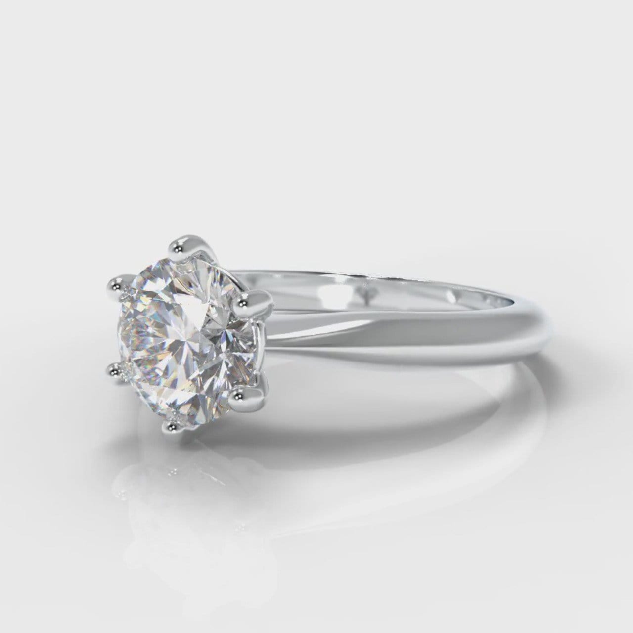 Star Solitaire Round Brilliant Diamond Engagement Ring