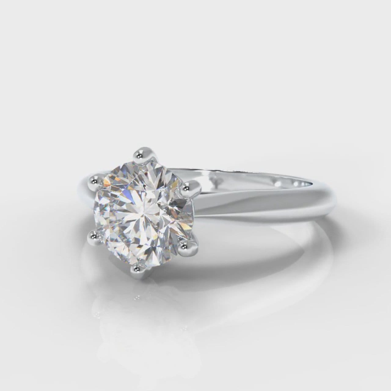 Star Solitaire Round Brilliant Diamond Engagement Ring