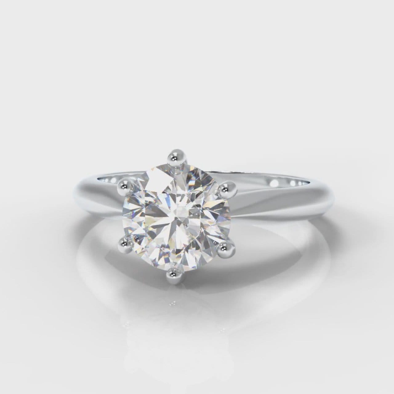 Star Solitaire Round Brilliant Diamond Engagement Ring