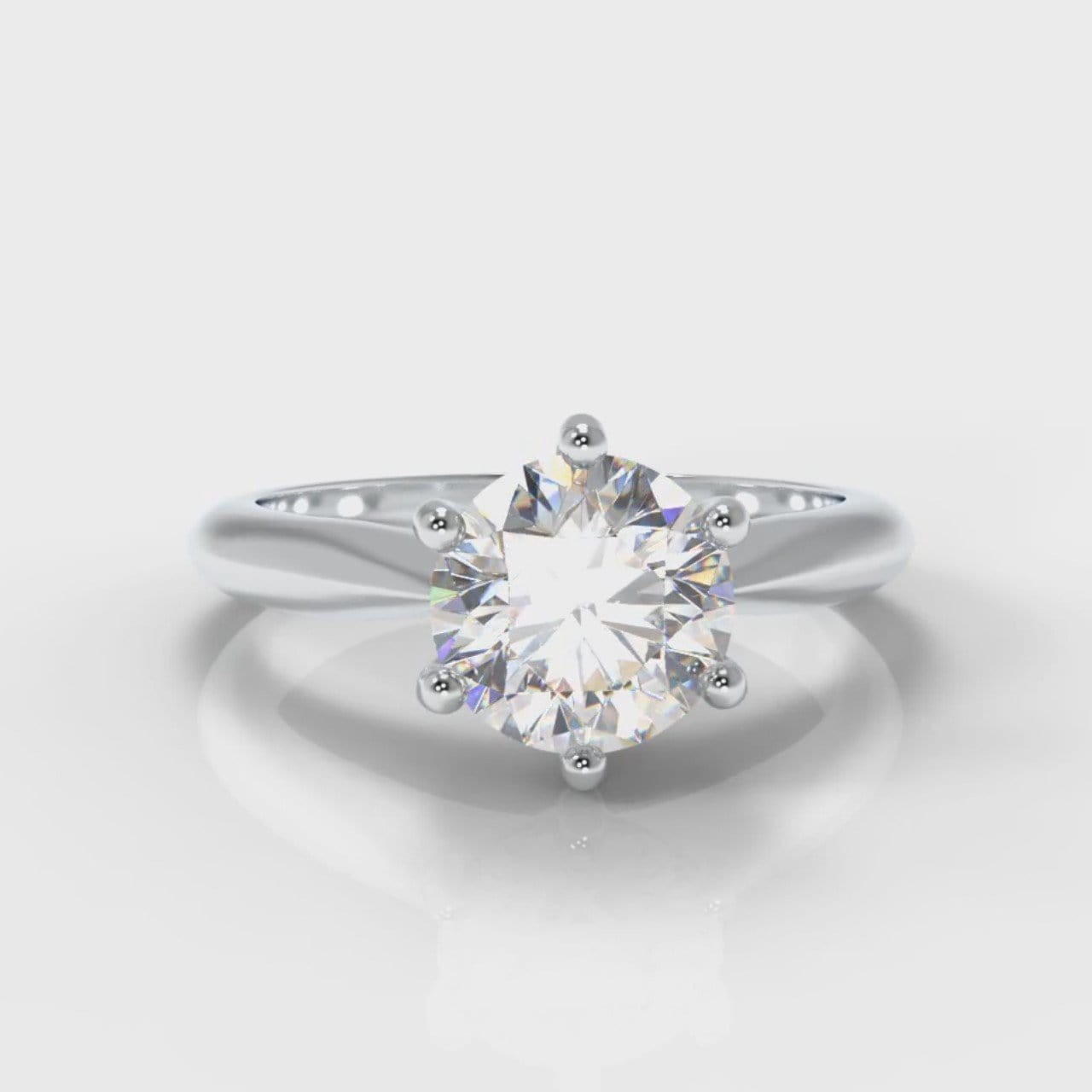 Star Solitaire Round Brilliant Diamond Engagement Ring