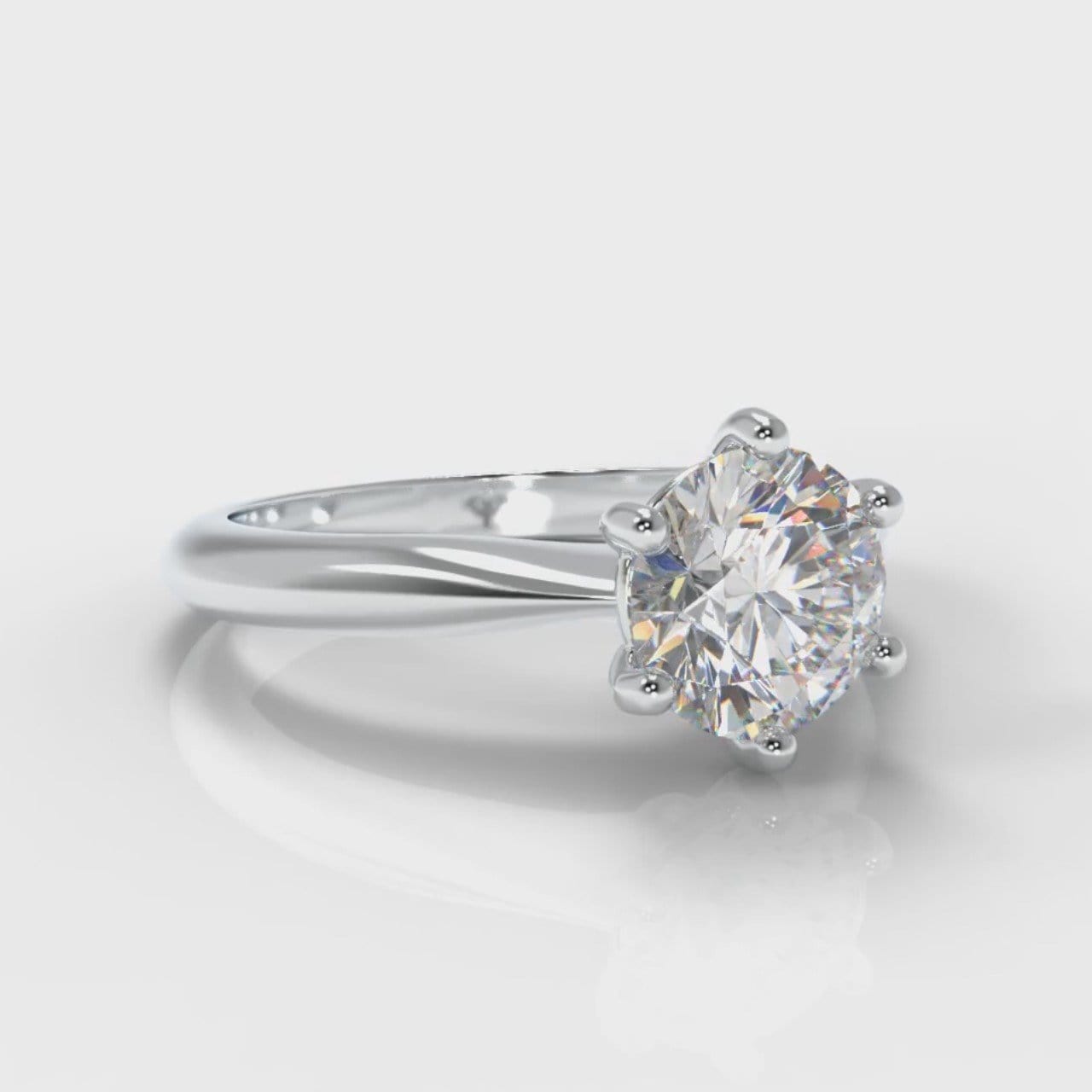 Star Solitaire Round Brilliant Diamond Engagement Ring
