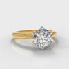 Star Solitaire Round Brilliant Diamond Engagement Ring - Yellow Gold