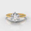 Star Solitaire Round Brilliant Diamond Engagement Ring - Yellow Gold