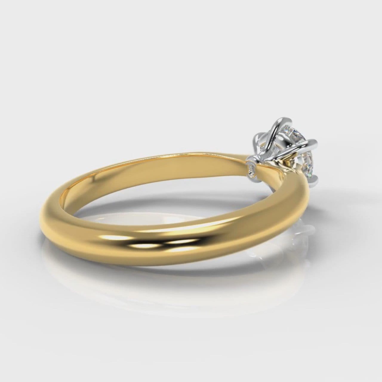 Star Solitaire Round Brilliant Diamond Engagement Ring - Yellow Gold