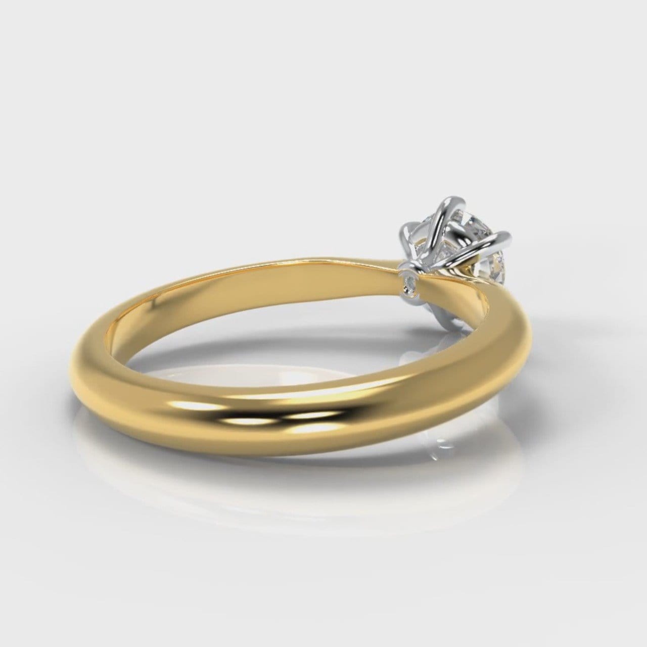 Star Solitaire Round Brilliant Diamond Engagement Ring - Yellow Gold