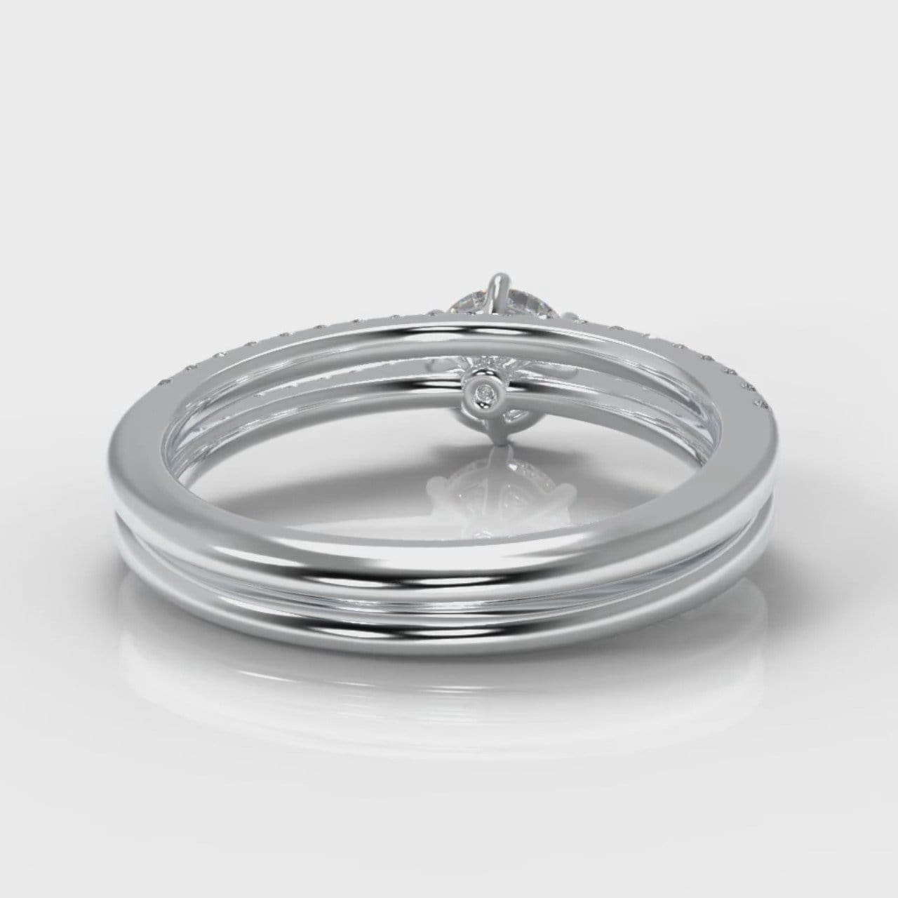 Star Petite Micropavé Round Brilliant Cut Diamond Bridal Set