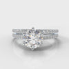 Star Petite Micropavé Round Brilliant Cut Diamond Bridal Set