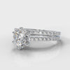 Star Petite Micropavé Round Brilliant Cut Diamond Bridal Set