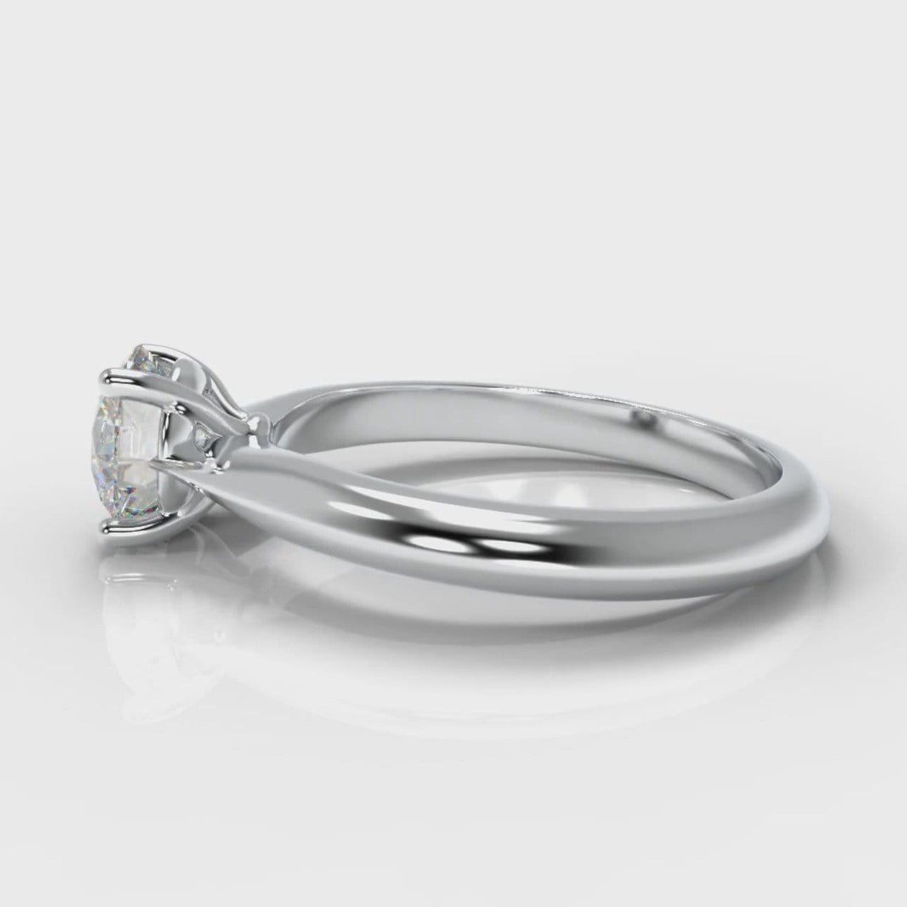 Carrée Solitaire Round Brilliant Engagement Ring