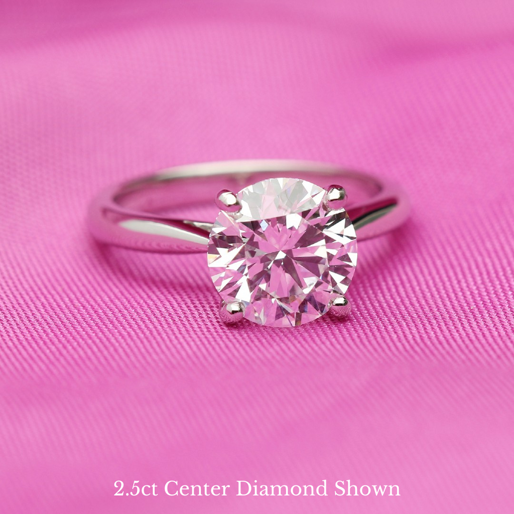 Round diamond classic solitaire engagement ring