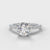 Petite Micropavé Round Brilliant Cut Diamond Engagement Ring