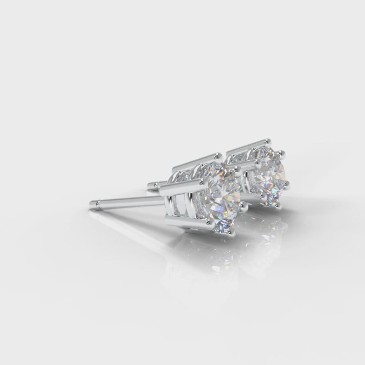 Six Claw Diamond Stud Earrings (Lab Grown Diamonds)
