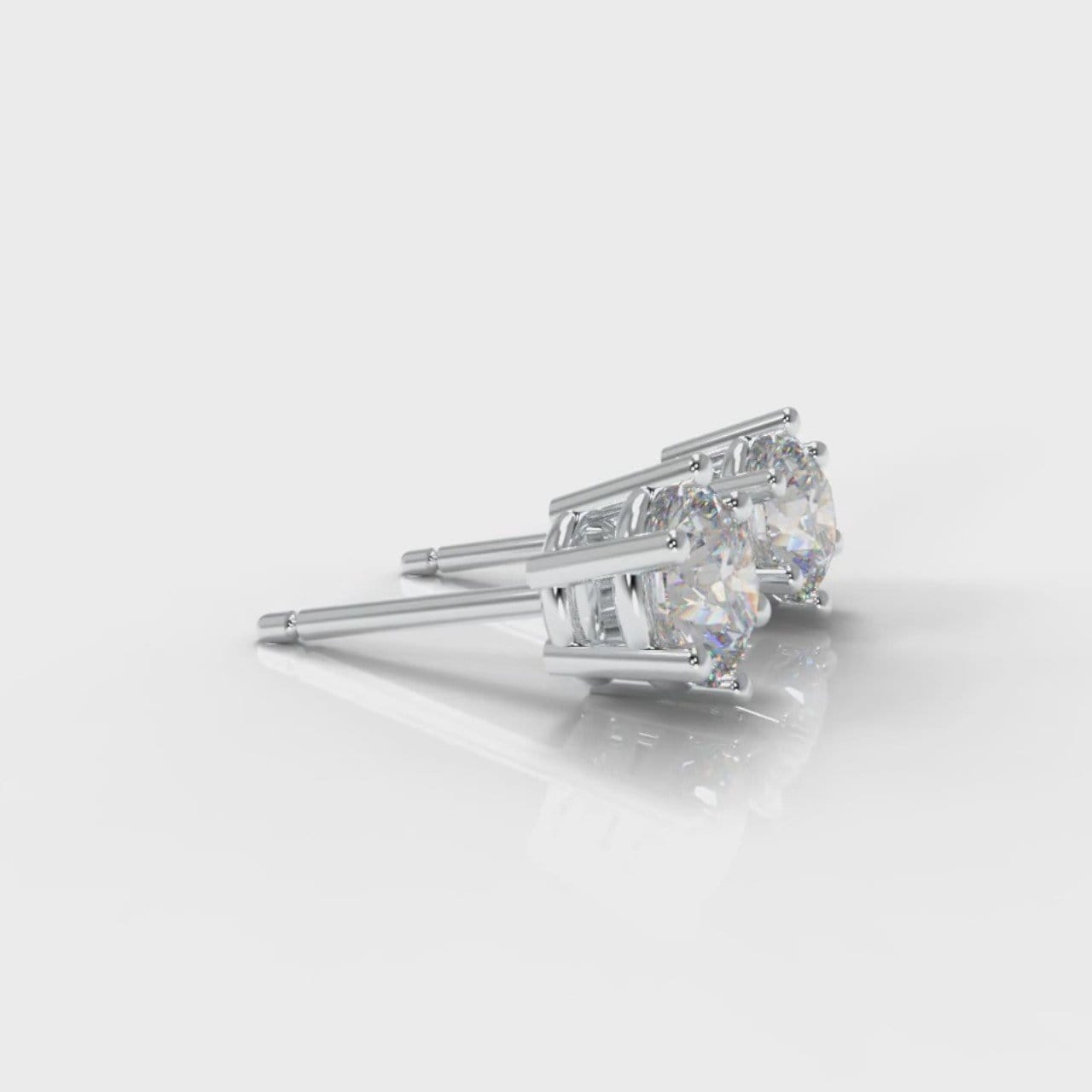 Six Claw Diamond Stud Earrings (Lab Grown Diamonds)