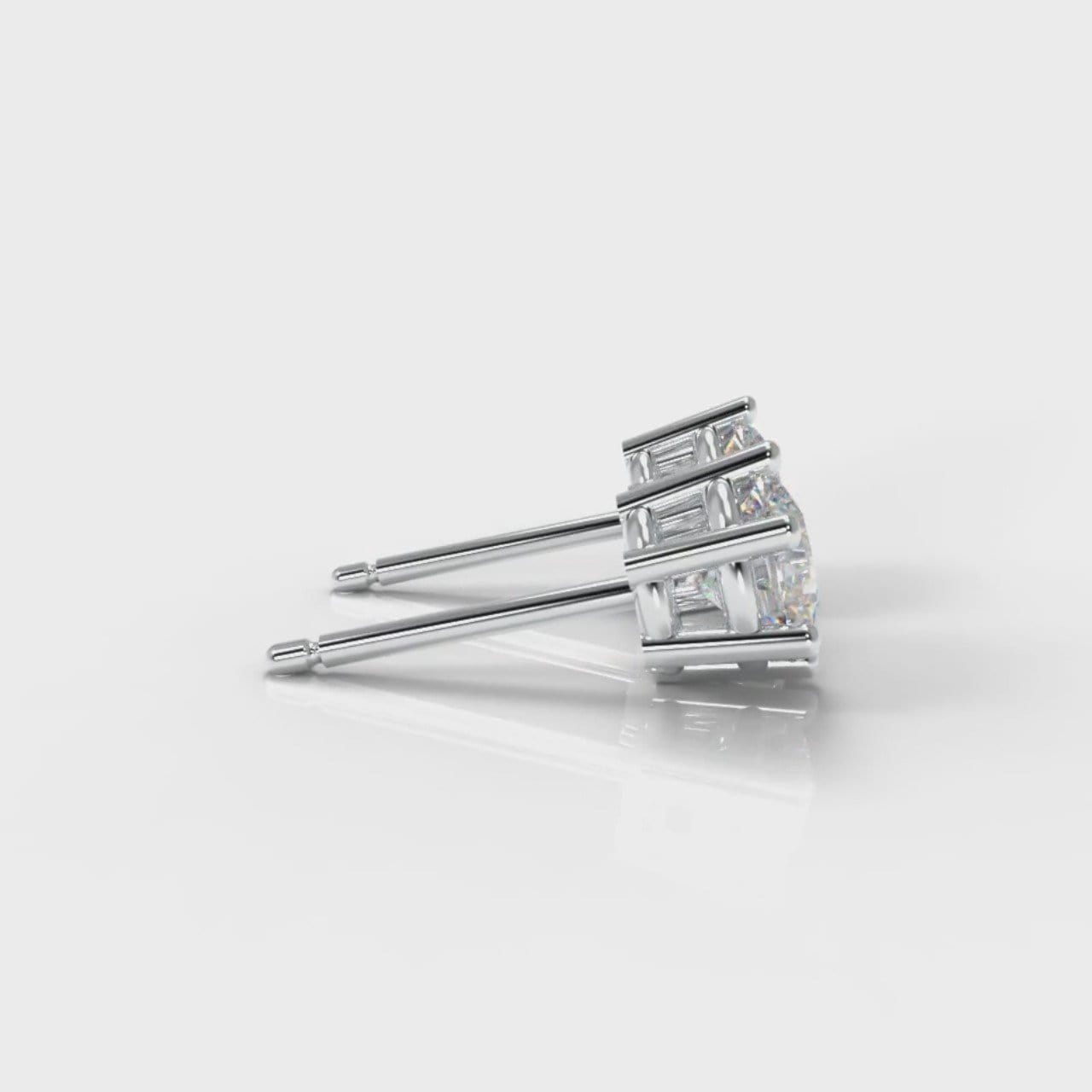 Six Claw Diamond Stud Earrings (Lab Grown Diamonds)