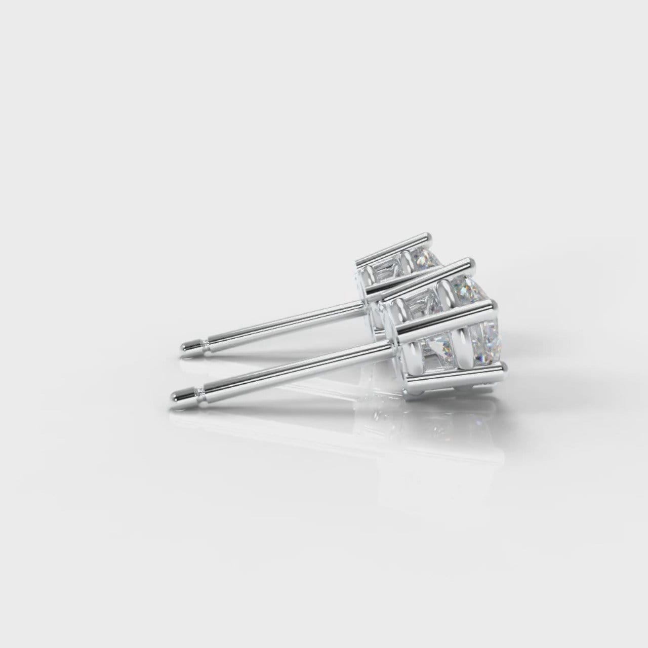 Six Claw Diamond Stud Earrings (Lab Grown Diamonds)