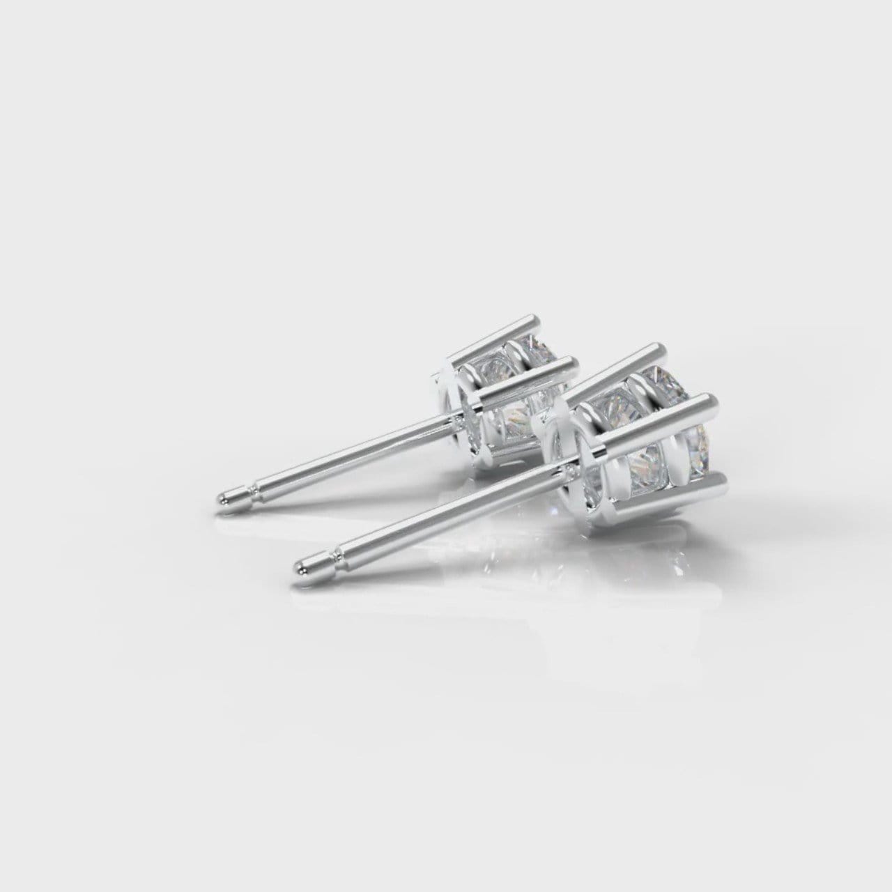 Six Claw Diamond Stud Earrings (Lab Grown Diamonds)