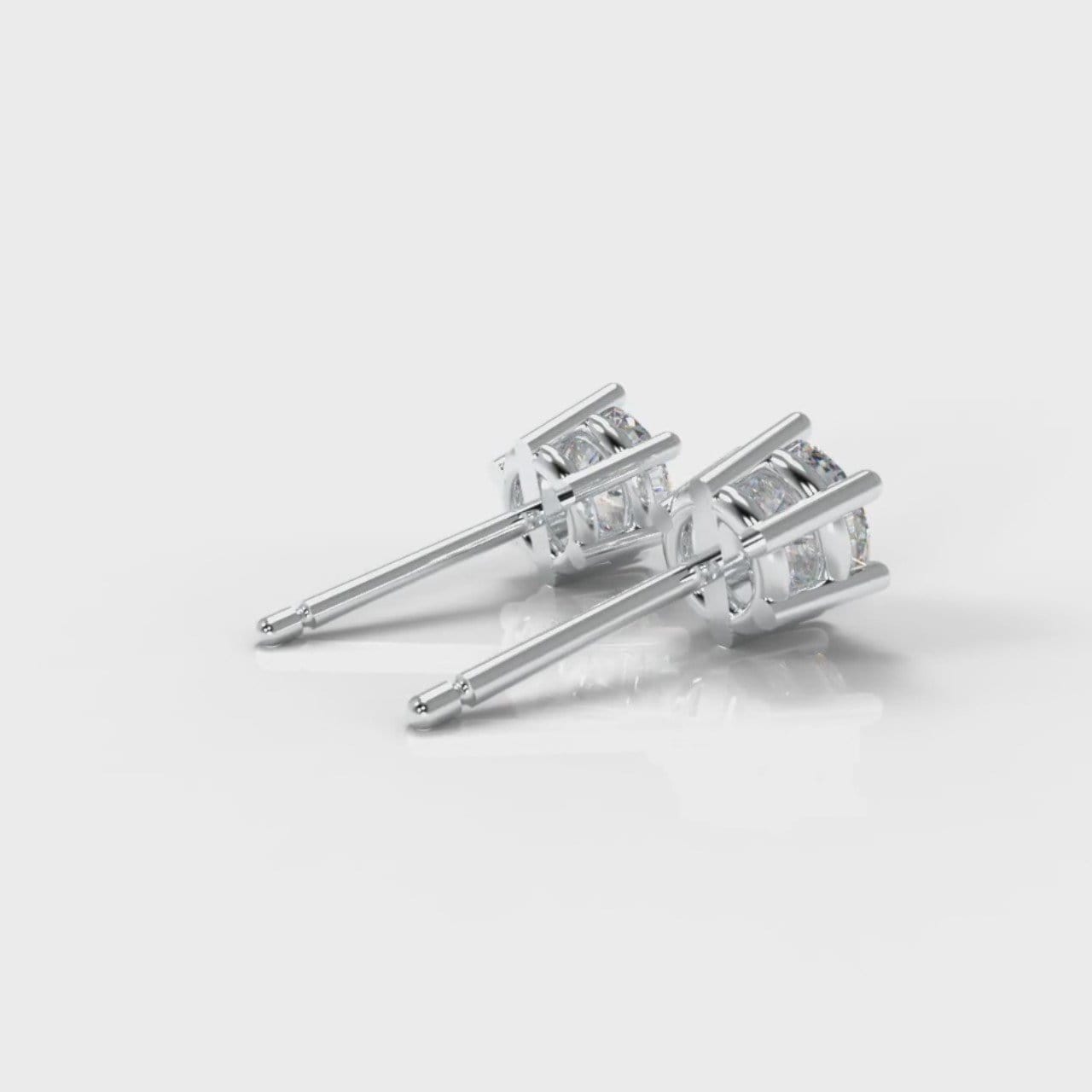Six Claw Diamond Stud Earrings (Lab Grown Diamonds)