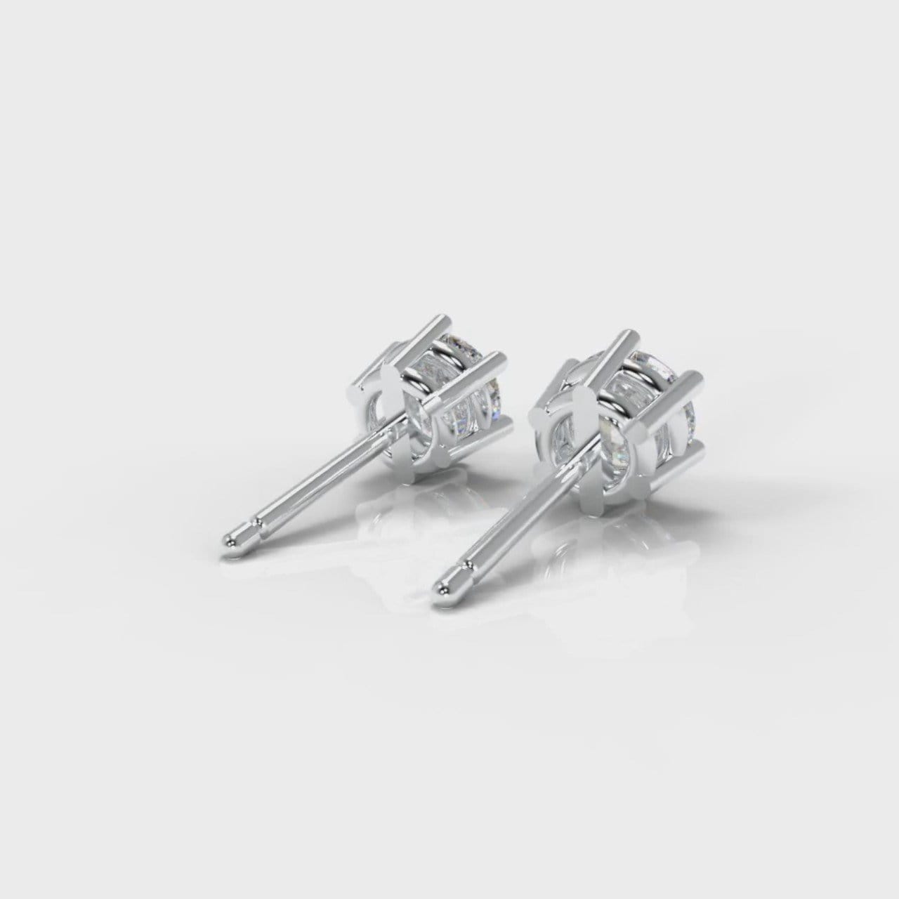 Six Claw Diamond Stud Earrings (Lab Grown Diamonds)