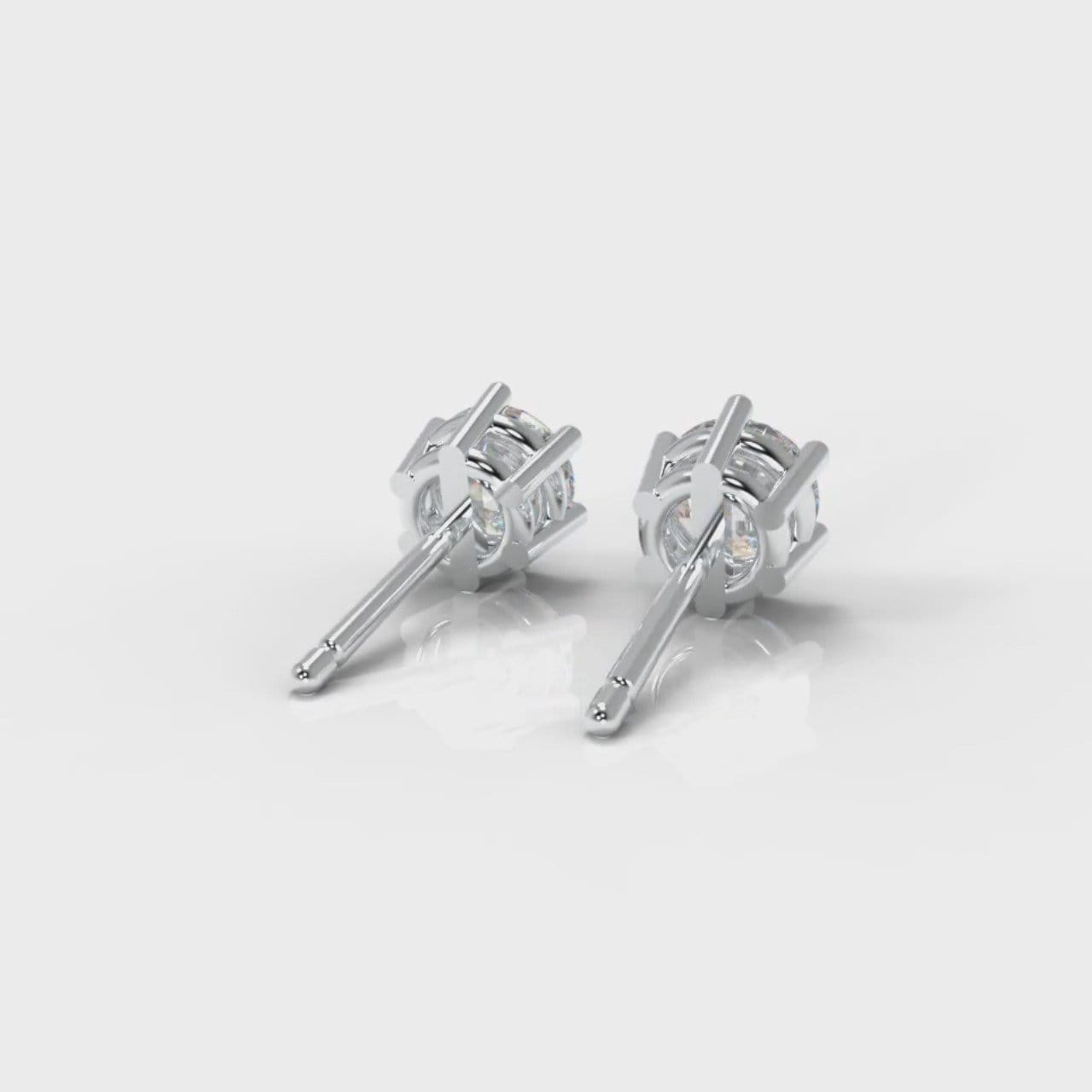 Six Claw Diamond Stud Earrings (Lab Grown Diamonds)
