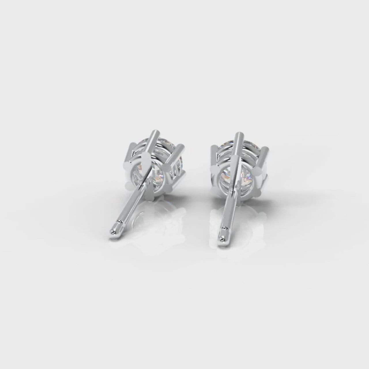 Six Claw Diamond Stud Earrings (Lab Grown Diamonds)