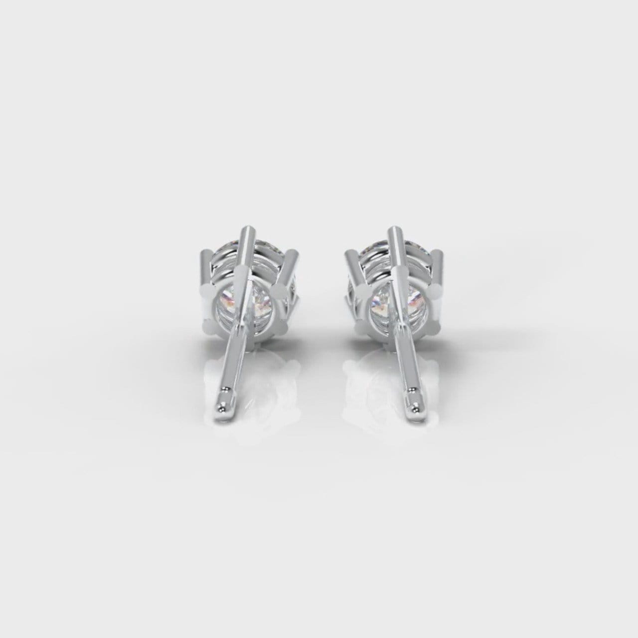 Six Claw Diamond Stud Earrings (GIA Certified)
