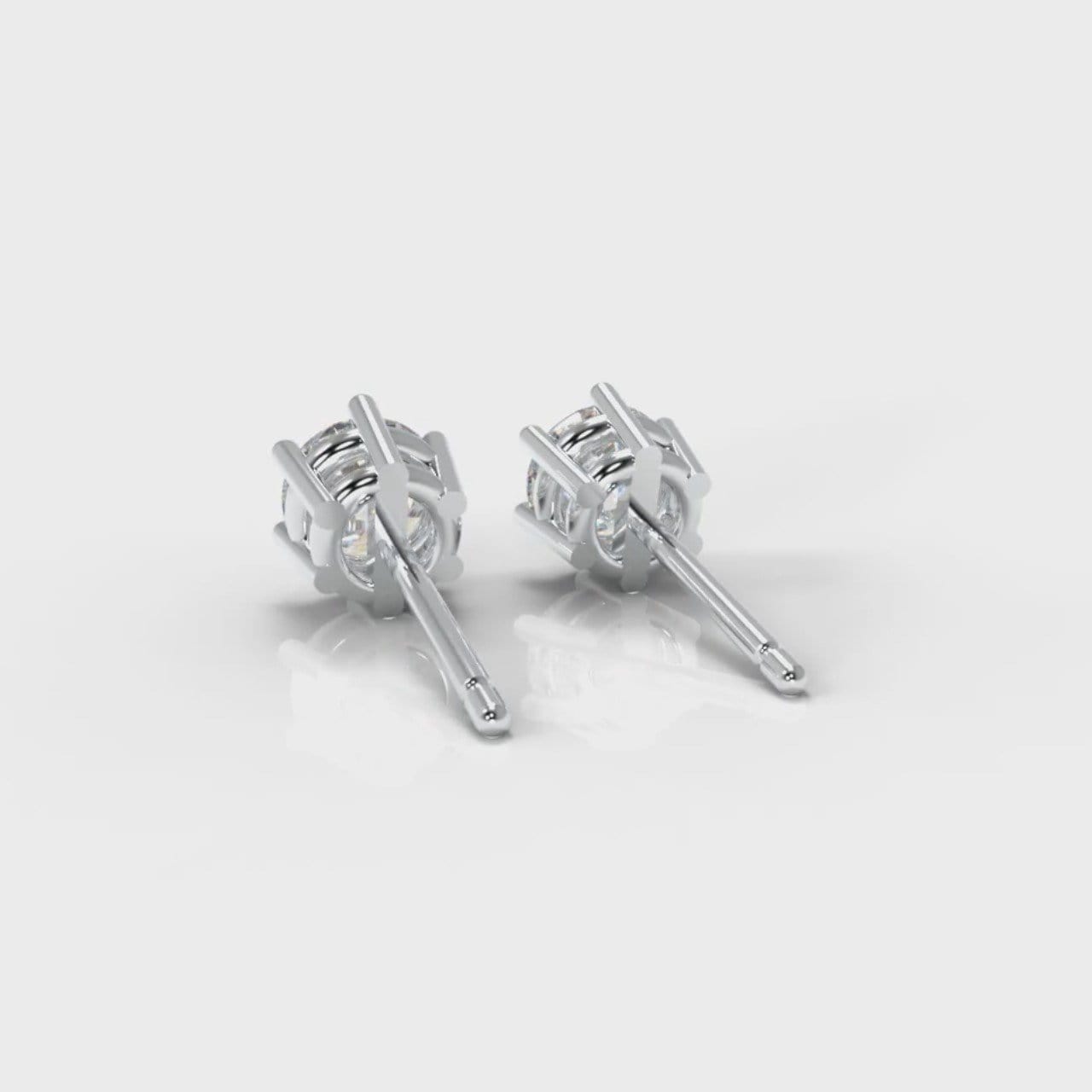 Six Claw Diamond Stud Earrings (Lab Grown Diamonds)